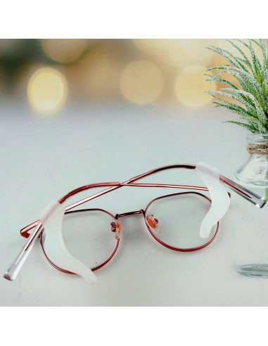 20 Pares Sujetadores Silicona Blanca Antideslizantes Gafas