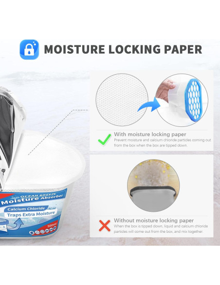 Absorbentes de Humedad Vacplus 12 Paquete 300g Fragancia Oceánica