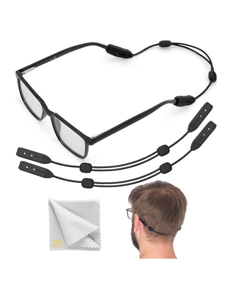 Correa de Gafas SIGONNA Ajustable 33 cm Antideslizante 2 Pcs Correa de Gafas SIGONNA Ajustable 33 cm Antideslizante 2 Pcs