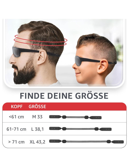 Correa de Gafas SIGONNA Ajustable 33 cm Antideslizante 2 Pcs Correa de Gafas SIGONNA Ajustable 33 cm Antideslizante 2 Pcs