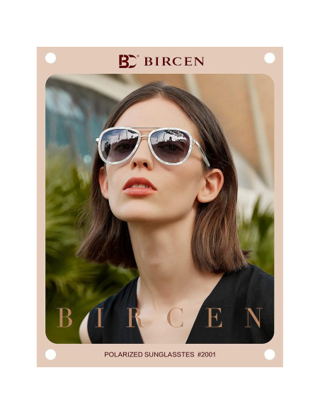 Gafas de Sol BIRCEN Polarizadas UV para Mujeres BC2001 Gafas de Sol BIRCEN Polarizadas UV para Mujeres BC2001
