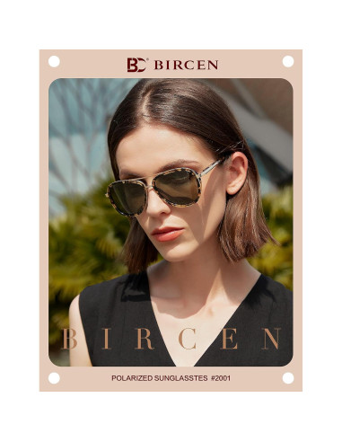 Gafas de sol BIRCEN para mujeres UV400 - Marco acetato