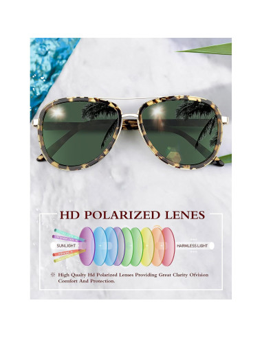 Gafas de sol BIRCEN para mujeres UV400 - Marco acetato