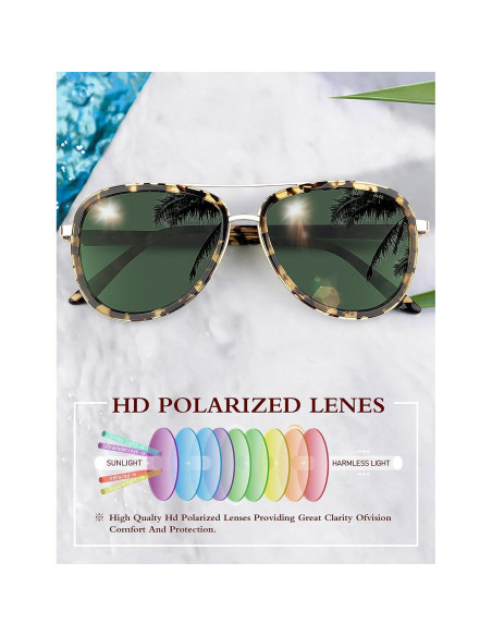 Gafas de sol BIRCEN para mujeres UV400 - Marco acetato