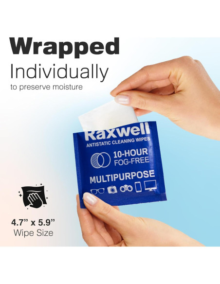 Toallitas Antivaho Raxwell 100 Unidades para Gafas