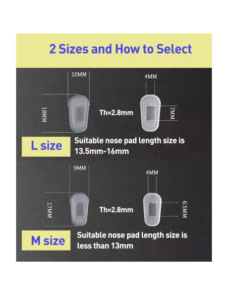 Almohadillas de Silicona Gdnmpat para Gafas - 10 Pares M