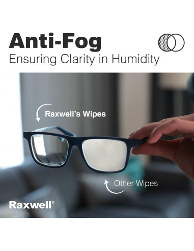 Toallitas Antivaho Raxwell 100 Unidades para Gafas