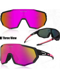Gafas de Ciclismo Queshark con 3 Lentes Polarizadas 2