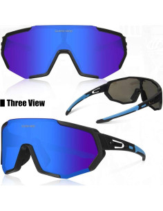 Gafas de Ciclismo Queshark con 3 Lentes Polarizadas 2