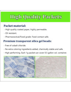 Paquete de Gel de Sílice Premium 1g - 100 Unidades Sohler 2