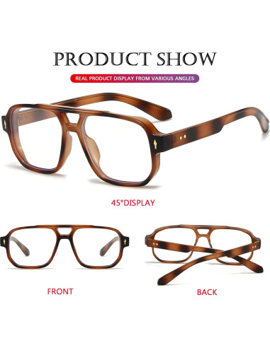 Gafas bloqueadoras luz azul PORADAY retro unisex estilo 70s