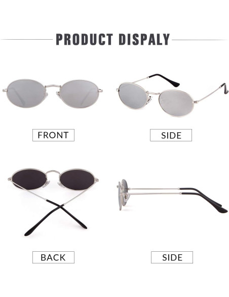Gafas de Sol Ovaladas Retro GIFIORE con Lentes Espejados
