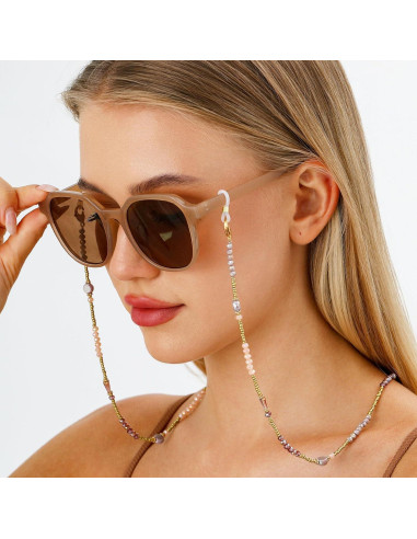 Cadena de Gafas Chic con Perlas de Cristal 72 cm