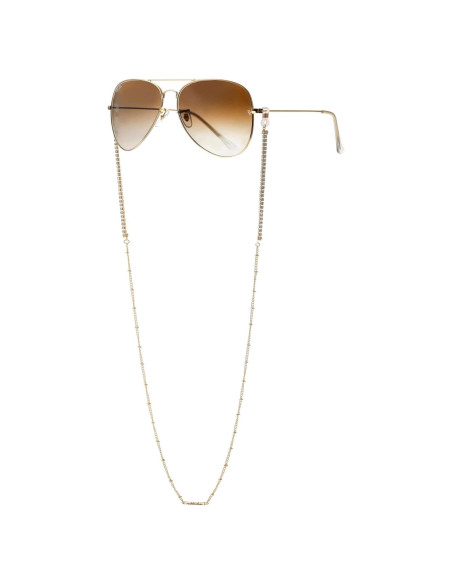Correa para Gafas Ettika 76 cm Metal Dorado Accesorio Mujer