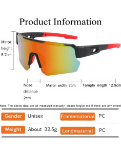 Gafas de Ciclismo ZJMZZM Tyj Polarizadas UV400 Unisex 2