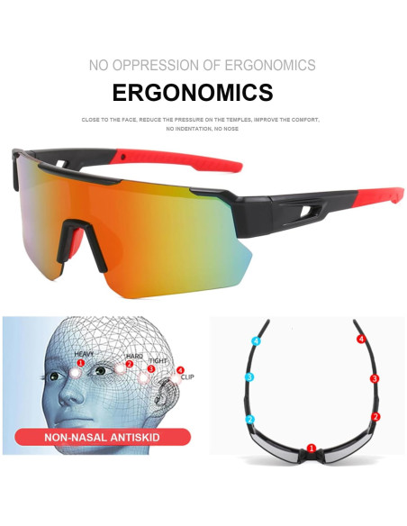 Gafas de Ciclismo ZJMZZM Tyj Polarizadas UV400 Unisex