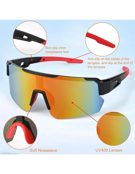 Gafas de Ciclismo ZJMZZM Tyj Polarizadas UV400 Unisex