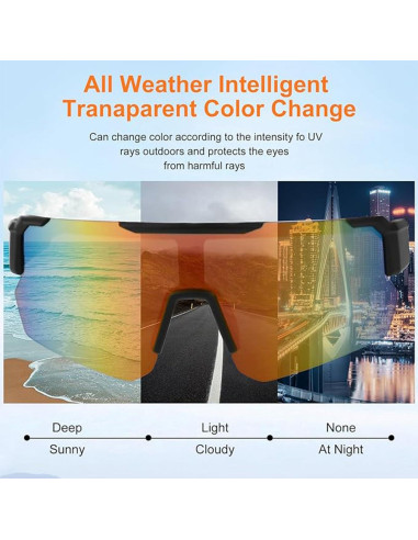 Gafas de Ciclismo ZJMZZM Tyj Polarizadas UV400 Unisex