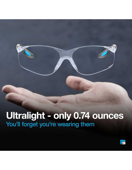 Gafas de Seguridad SolidWork Lente Clara Antirayaduras UV