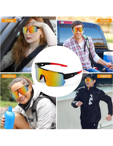 Gafas de Ciclismo ZJMZZM Tyj Polarizadas UV400 Unisex
