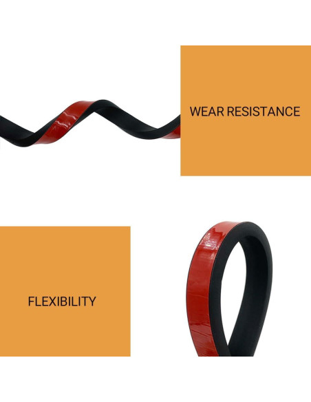 Burlete de goma EPDM autoadhesivo PACIXU 6.1m negro