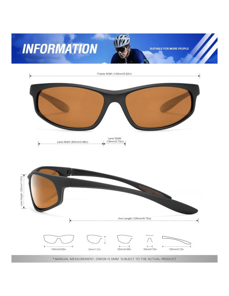 Gafas de Sol KALIYADI Polarizadas para Hombres UV