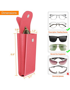 Estuche Doble para Gafas Fintie AGSB con Gancho y Cuero Vegano 2