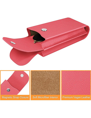 Estuche Doble para Gafas Fintie AGSB con Gancho y Cuero Vegano