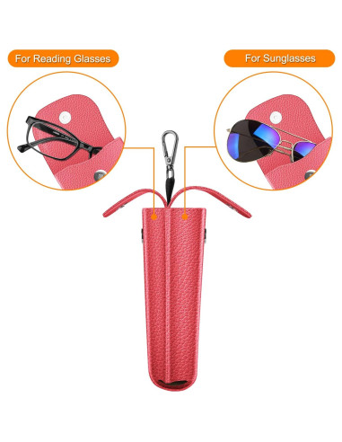 Estuche Doble para Gafas Fintie AGSB con Gancho y Cuero Vegano