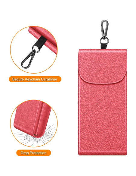 Estuche Doble para Gafas Fintie AGSB con Gancho y Cuero Vegano