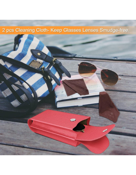 Estuche Doble para Gafas Fintie AGSB con Gancho y Cuero Vegano