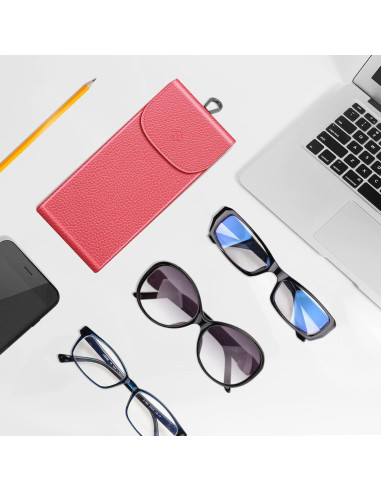 Estuche Doble para Gafas Fintie AGSB con Gancho y Cuero Vegano