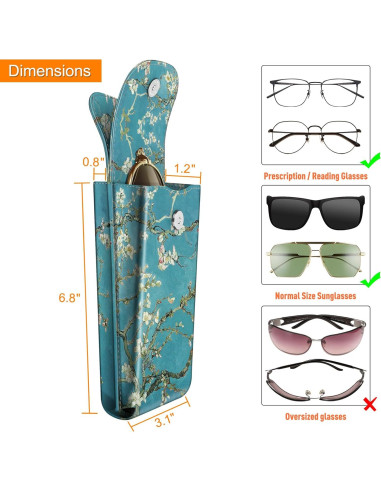 Funda Doble para Gafas Fintie con Gancho y Paños de Limpieza