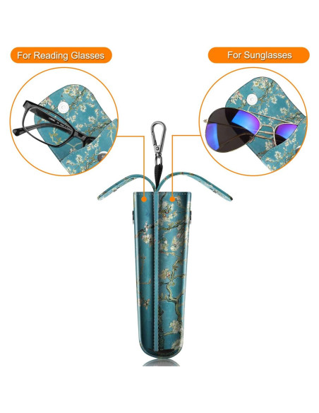 Funda Doble para Gafas Fintie con Gancho y Paños de Limpieza