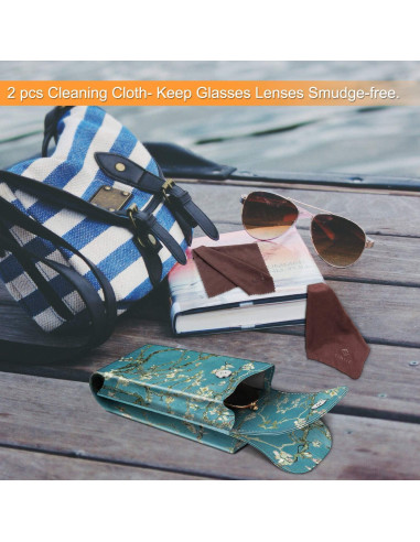 Funda Doble para Gafas Fintie con Gancho y Paños de Limpieza