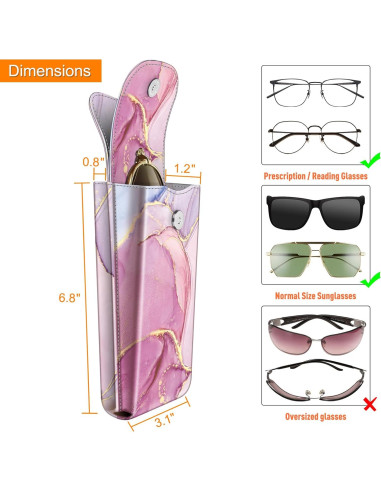 Funda Doble para Gafas Fintie con Gancho y Paños de Limpieza