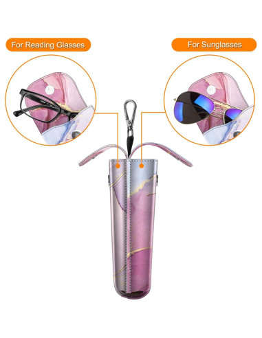 Funda Doble para Gafas Fintie con Gancho y Paños de Limpieza