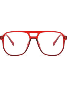 Gafas bloqueadoras de luz azul WHHJM cuadradas rojas 54mm 2