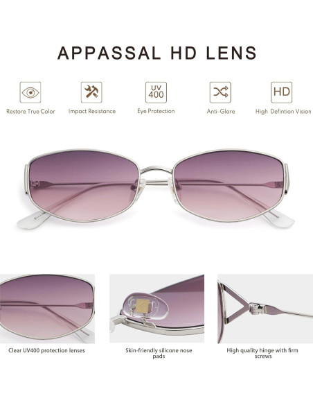 Gafas de Sol Ovaladas Retro Metalicas AP3625 UV400
