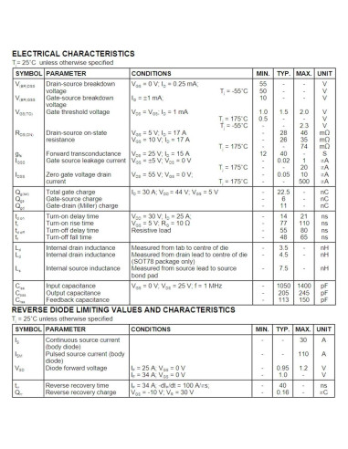 20 Transistores IRLZ34N N-Channel 30A 55V TO-220 con Disipadores
