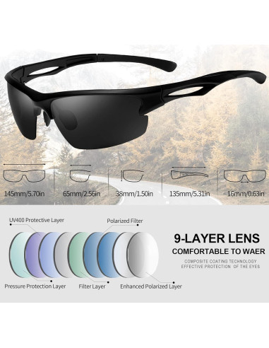 Gafas de sol KANASTAL polarizadas UV400 para deportes