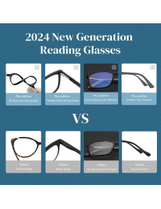 Gafas de lectura Bluemoky con luz azul para hombres 2