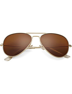 Gafas de sol aviador Braylenz polarizadas UV 100% doradas 2