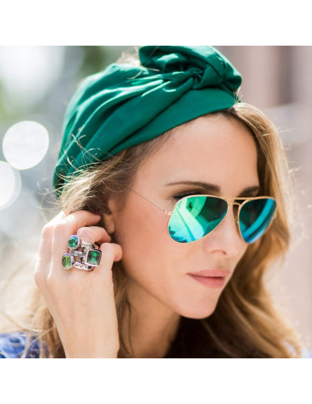 Gafas de sol aviador Braylenz polarizadas UV 100% doradas