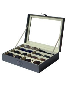 Organizador de Gafas de Sol Union 8 Ranuras Gris Elegante