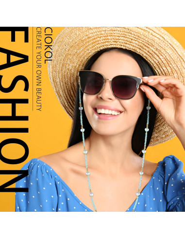 Cadena para Gafas Corazón del Océano - Azul Cristal