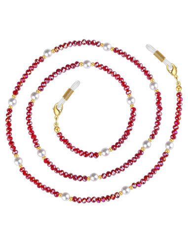 Cadena para Gafas de Perlas de Cristal - Accesorio Elegante