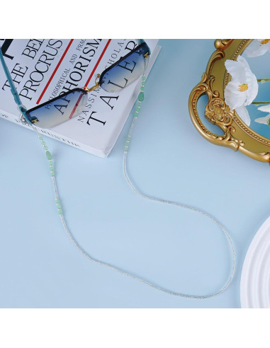 Cadena de Acrílico BILIONE para Gafas Verde 72 cm