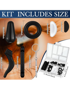 50 Piezas Accesorios para Gafas Konohan Almohadillas y Soportes 2