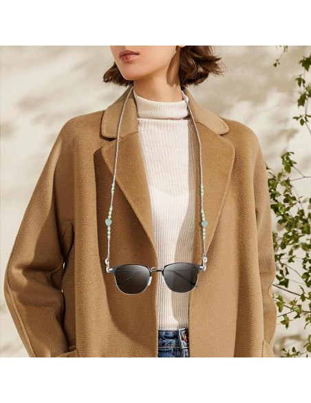 Cadena de Acrílico BILIONE para Gafas Verde 72 cm